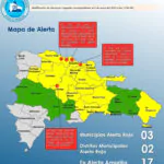 COE coloca cinco localidades en alerta roja; 17 provincias bajo advertencia por lluvias