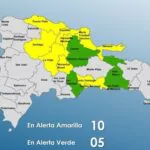 COE mantiene alerta amarilla en nueve provincias por vaguada